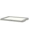 Pee Pad Holder Foldable Dog Litter Box with 3 Disposable Pads, 33.9" x 24.4", Gray