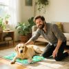 90*60 cm Dog Cooling Mat, 2026 New Summer Pet Mats, Portable Pet Cooling Pad for Travel, Washable Gel Coolings Mat for Dogs and Cats Indoor Outdoor